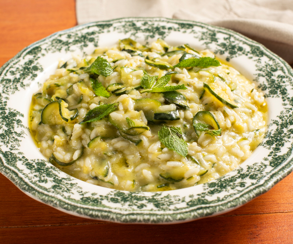 Risoto com abobrinha