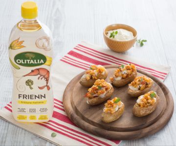Barquinhos de batata e queijo cremoso