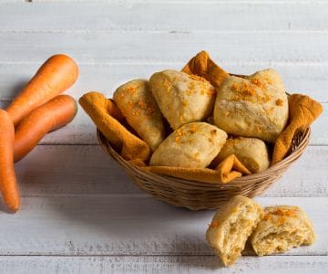 Pãezinhos de cenoura