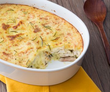Torta de frango e batatas