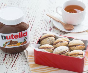 Biscoitos sanduíche de aveia com Nutella®