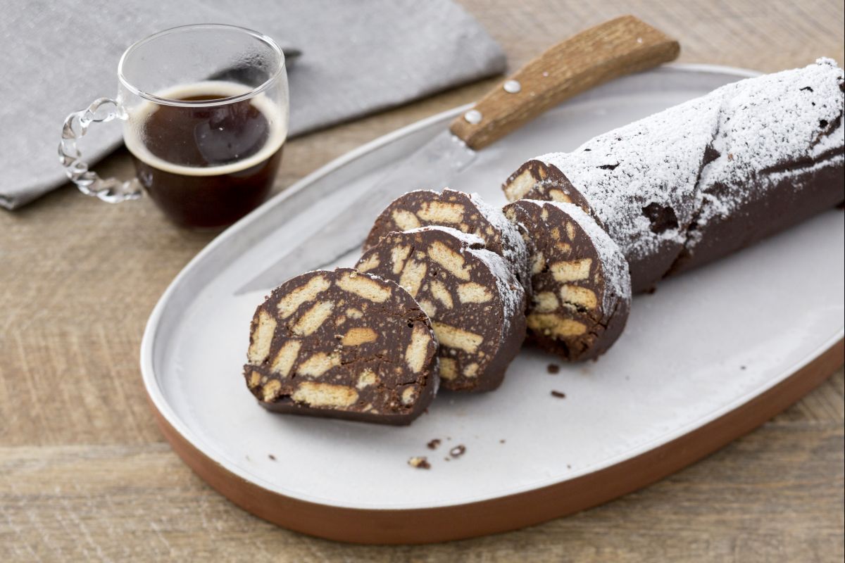 Salame de chocolate com café