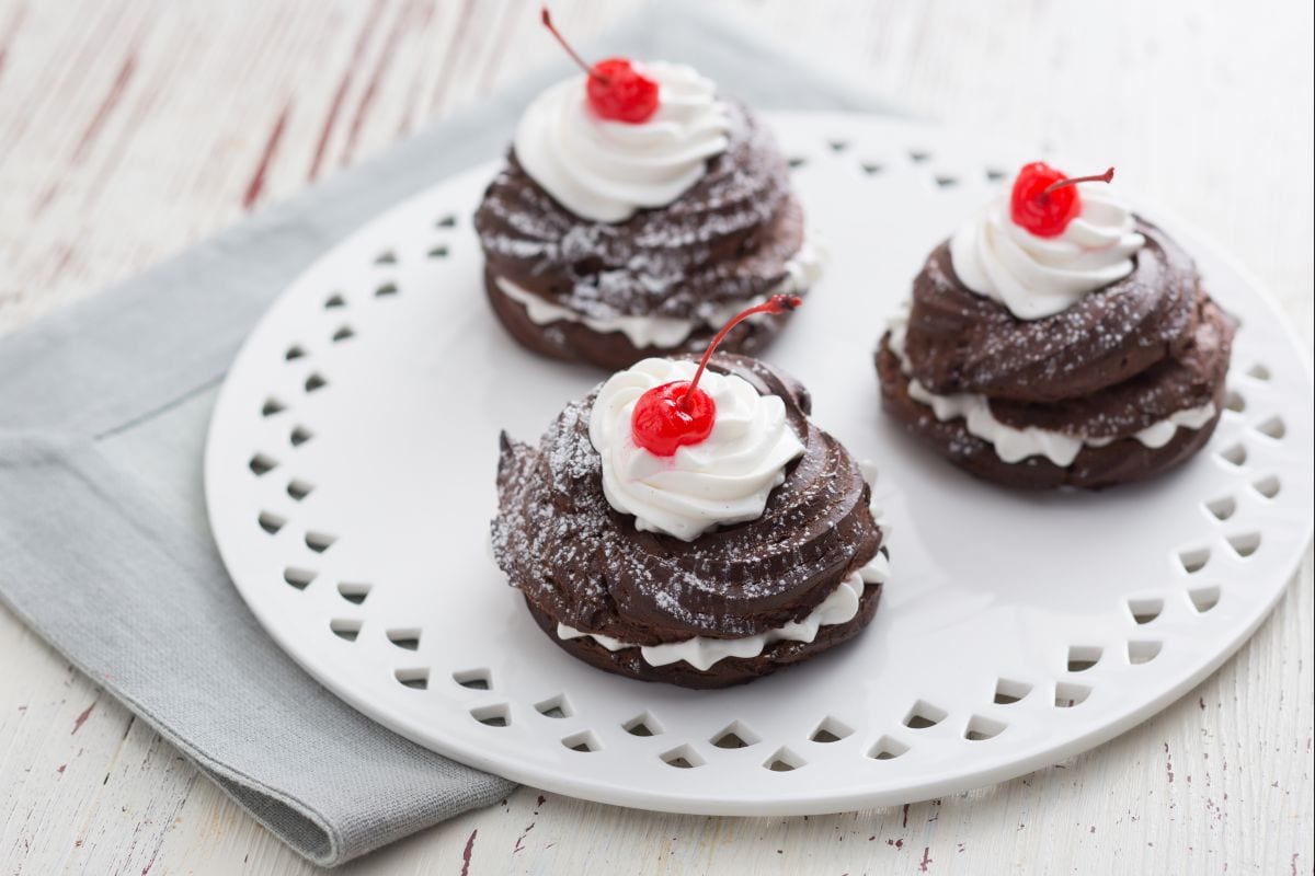 Zeppole de cacau assadas