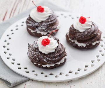 Zeppole de cacau assadas