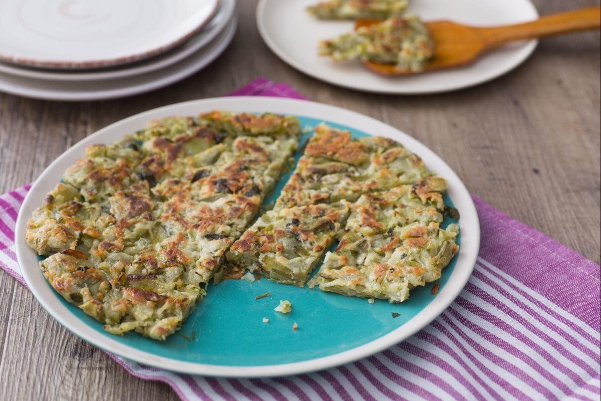 Frittata de cascas de fava