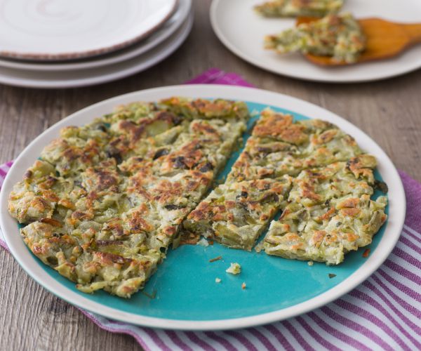 Frittata de cascas de fava
