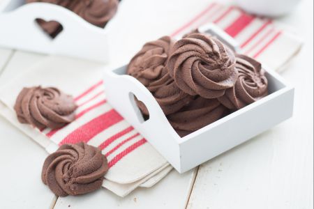 Rosinhas de massa amanteigada de cacau