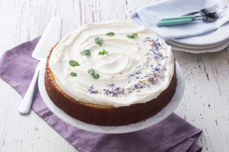 Bolo de sabugueiro com cobertura de cream cheese