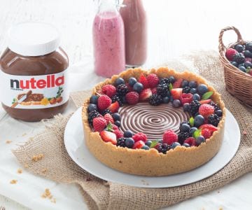 Torta gelada com mousse de framboesa e Nutella®