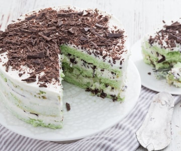 Naked cake de menta