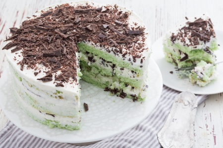 Naked cake de menta