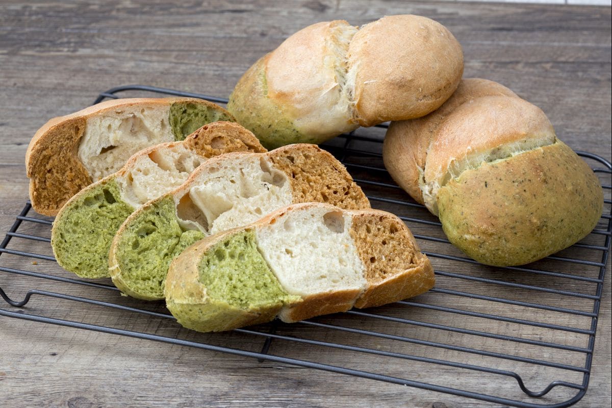Pães tricolores