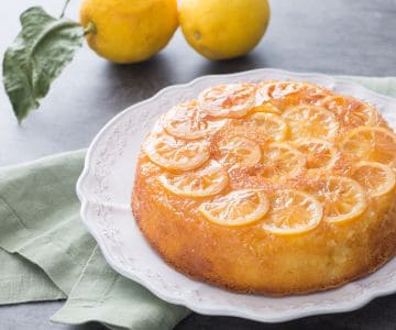 Torta invertida de limão