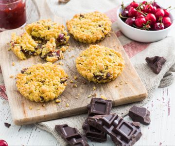 Sbrisoline de cerejas e chocolate