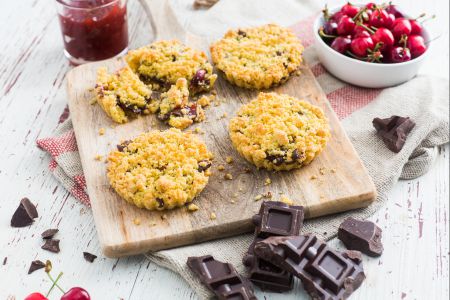 Sbrisoline de cerejas e chocolate