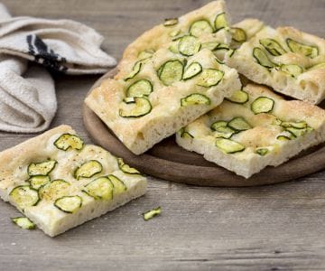 Focaccia com abobrinha