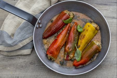 Pimentões doces recheados