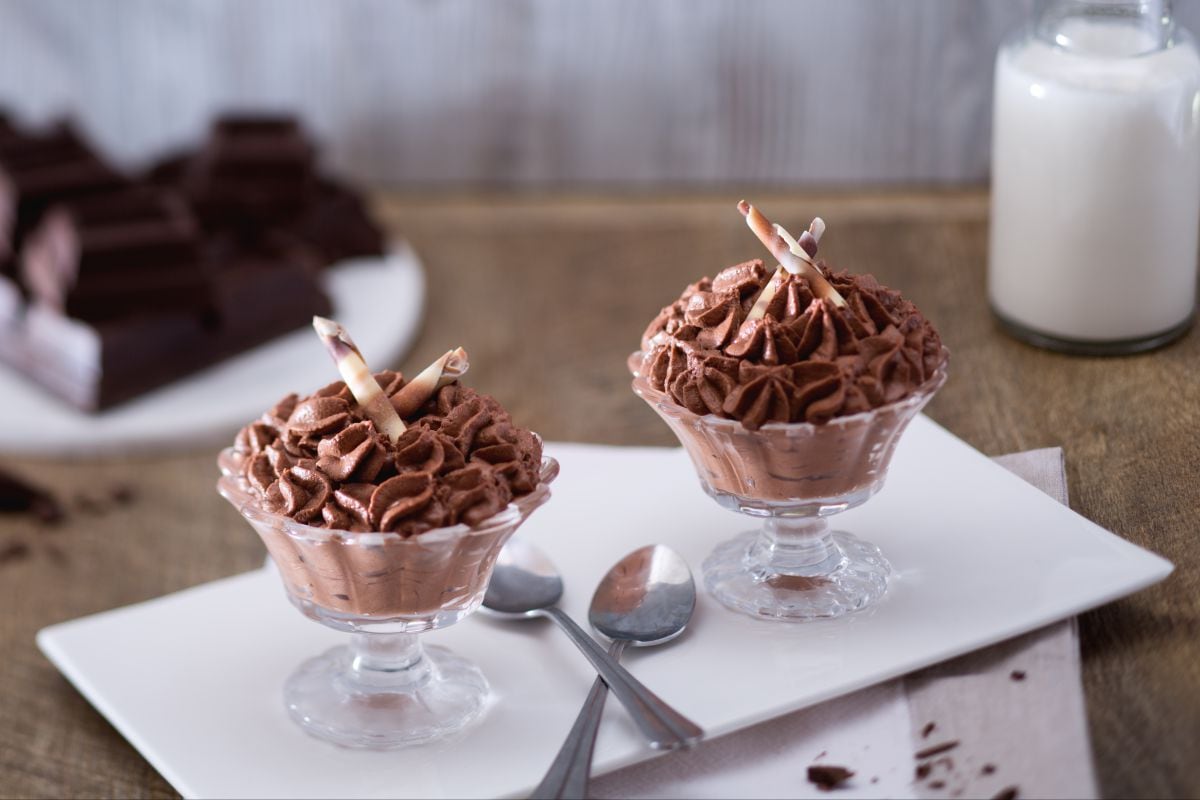 Mousse de chocolate sem ovos