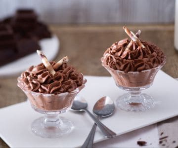 Mousse de chocolate sem ovos