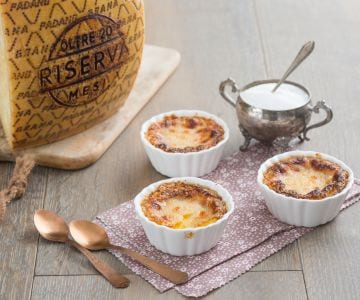 Crème brûlée com Grana Padano