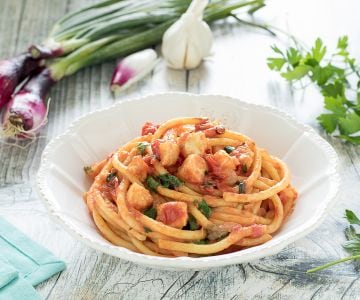 Bigoli com ragu de vieiras