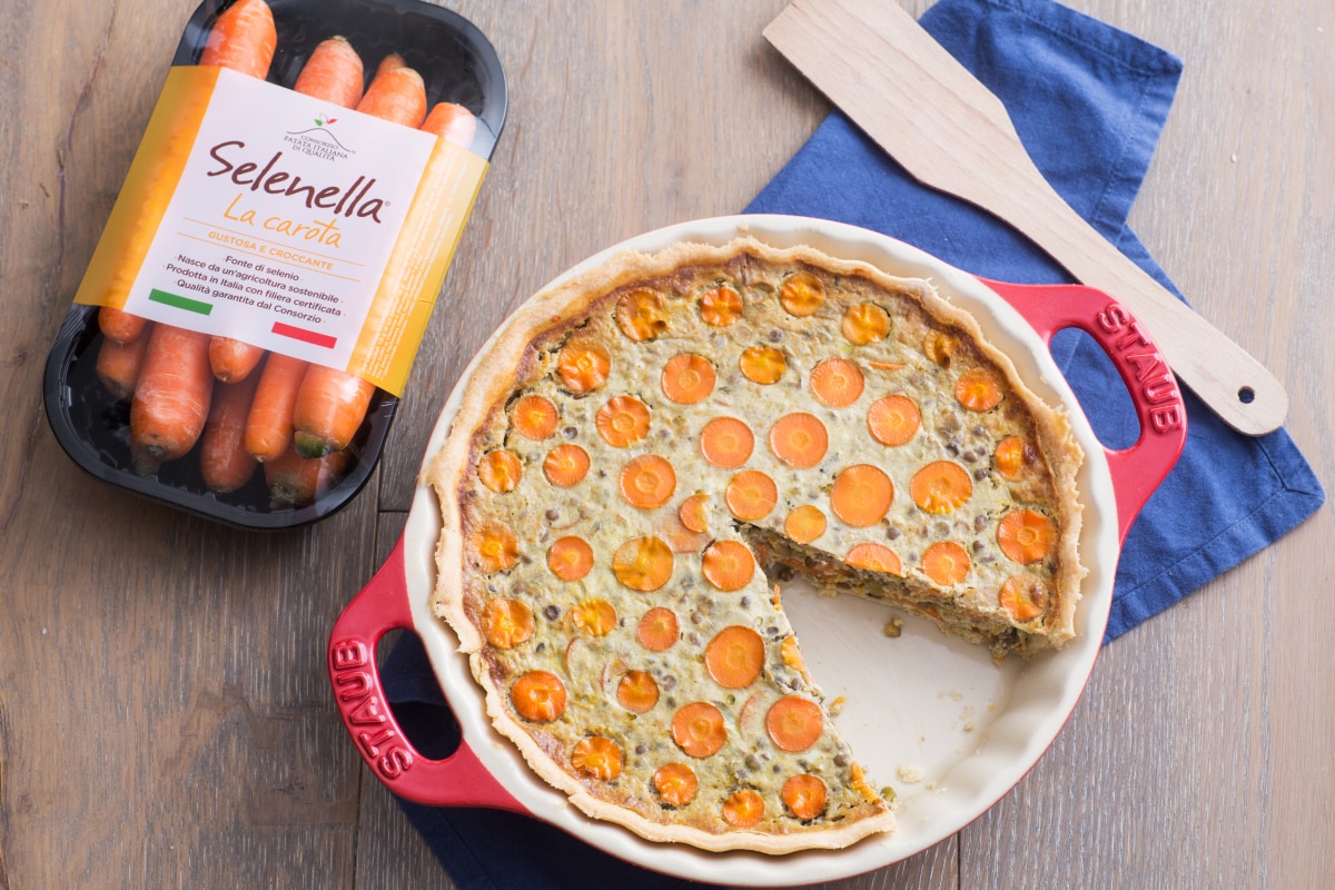 Quiche de cenoura e legumes