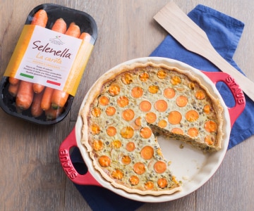 Quiche de cenoura e legumes