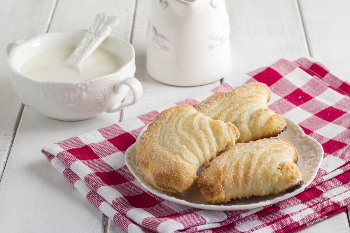 Conchas doces de massa folhada