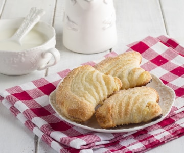Conchas doces de massa folhada