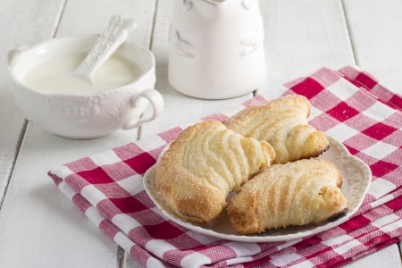 Conchas doces de massa folhada