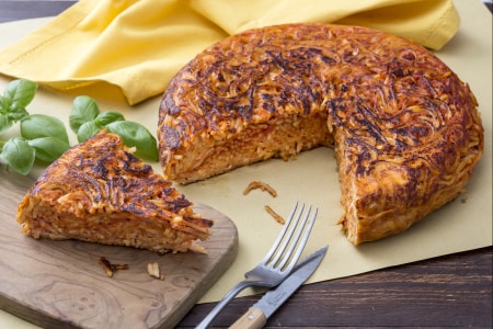 Frittata de espaguete à napolitana