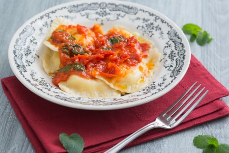 Ravioli de ricota sardos