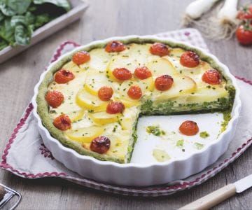 Torta salgada tricolor
