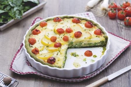 Torta salgada tricolor