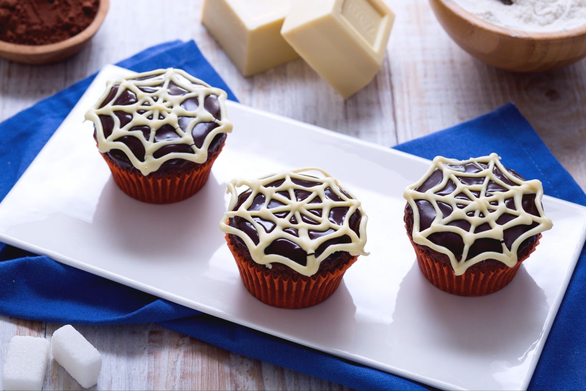 Cupcake teia de aranha