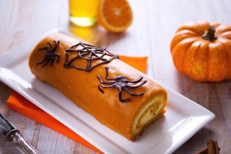Rocambole doce de Halloween