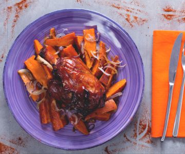 Joelho de porco ao molho barbecue