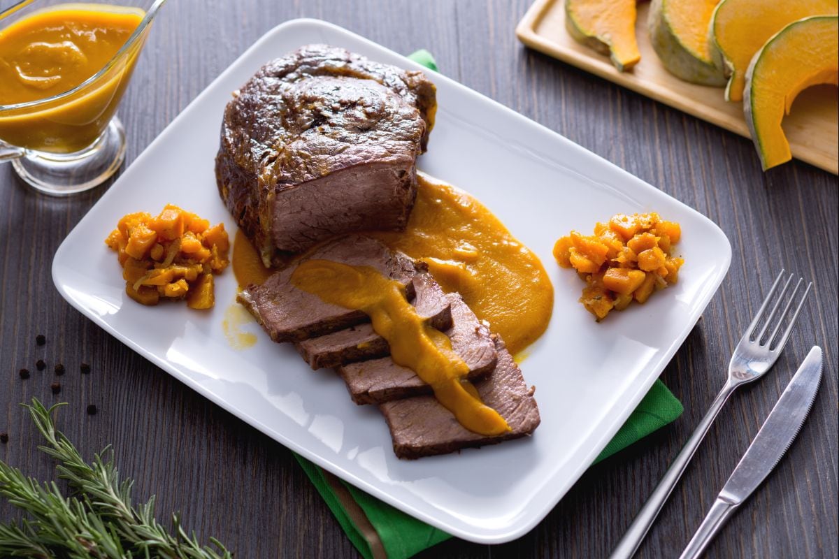 Carne Assada com Abóbora