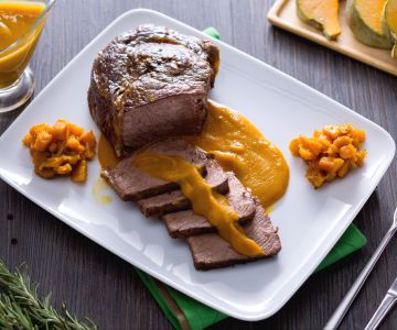 Carne Assada com Abóbora