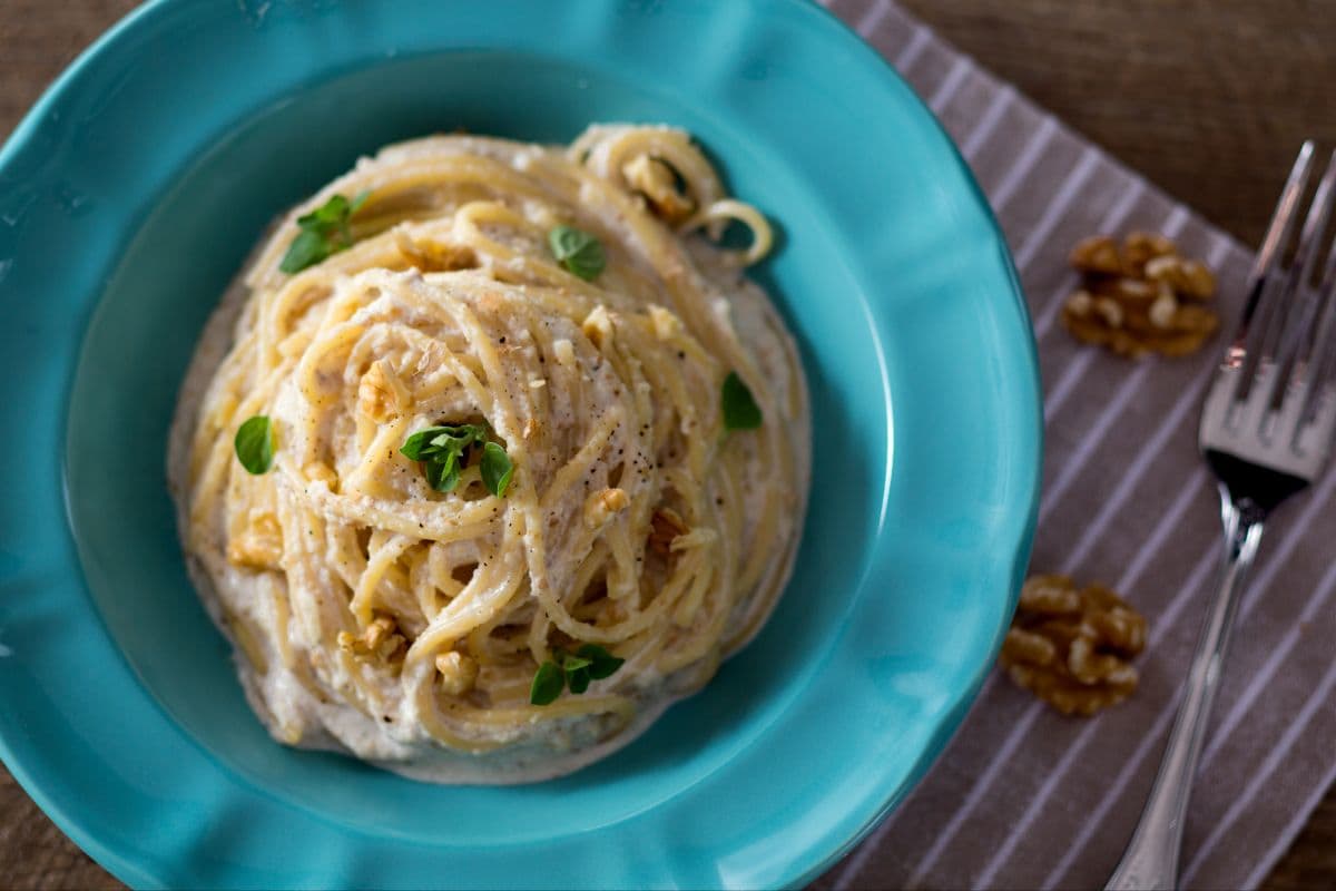 Spaghetti com nozes