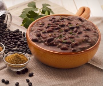 Creme de feijão (frijoles refritos)