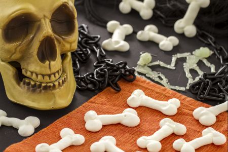 Ossos de merengue para Halloween
