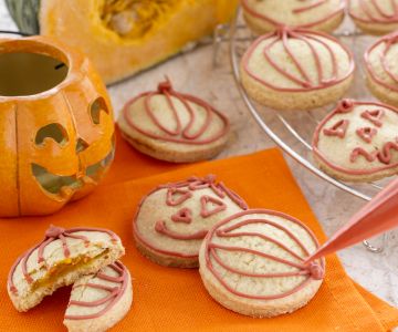 Biscoitos de abóbora da bruxa