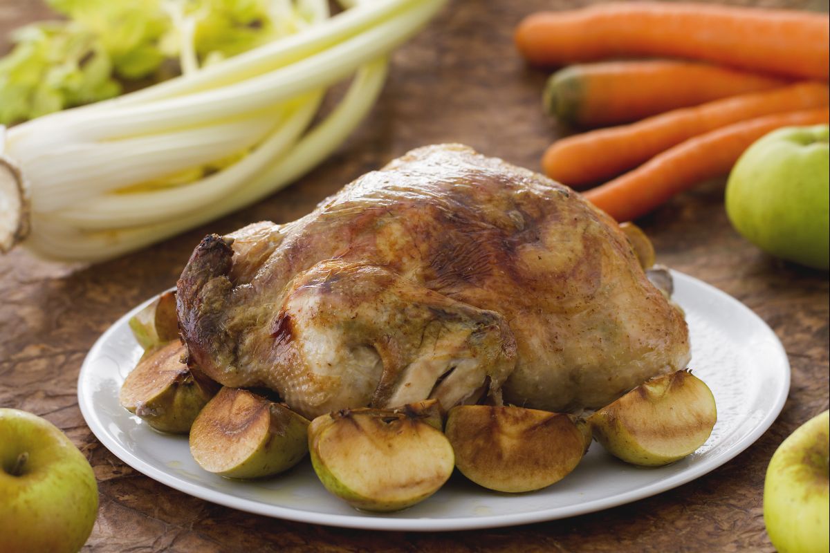 Frango recheado de Ação de Graças