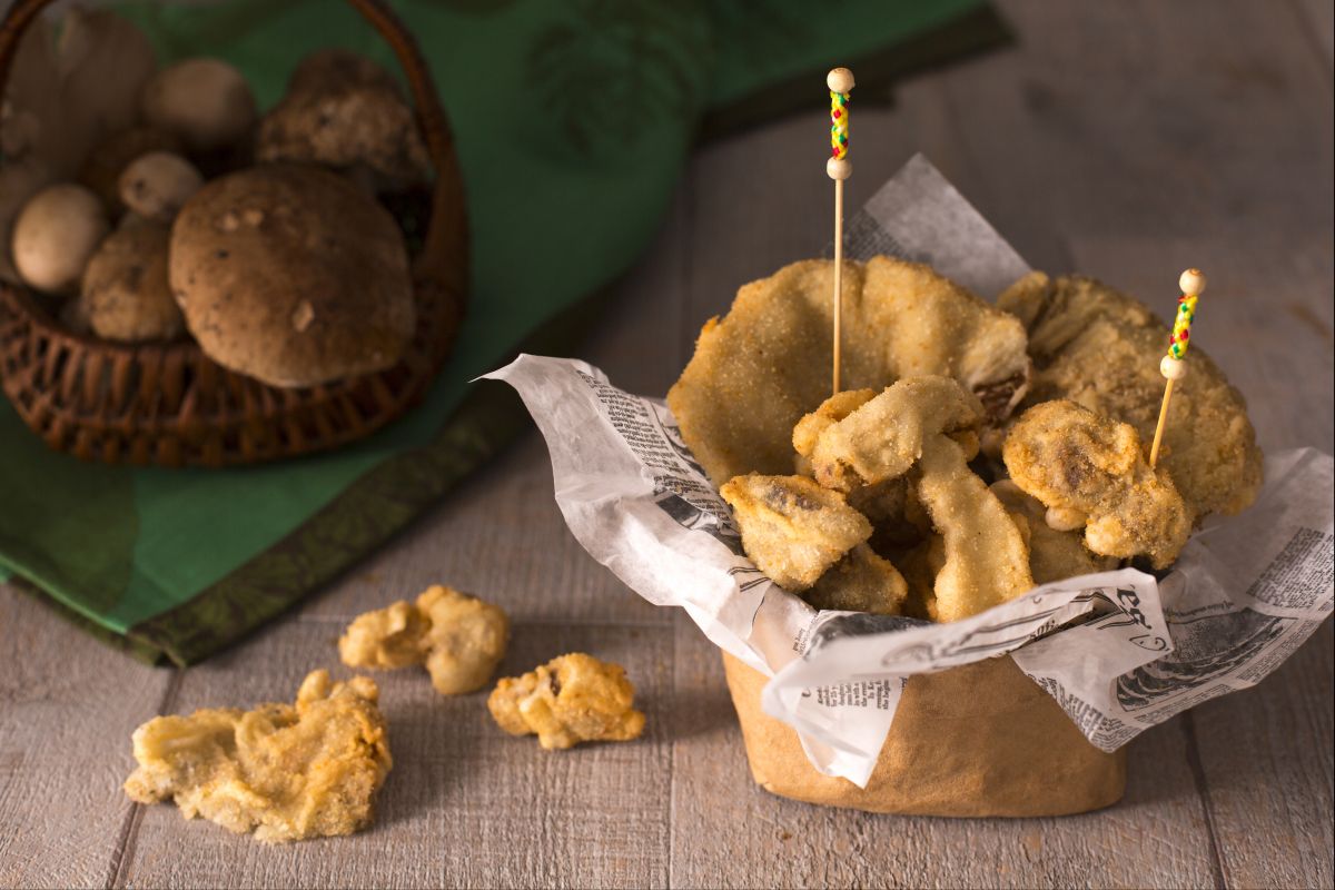 Cogumelos fritos