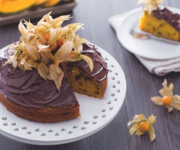 Torta de abóbora e chocolate