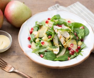 Salada de frango e maçãs