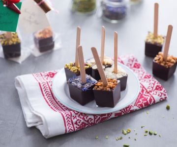 Chocolate quente no palito