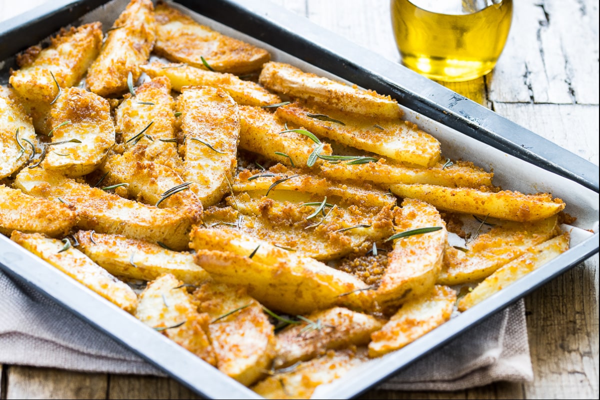 Batatas assadas com casca