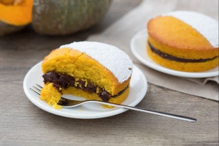 Tortinhas de abóbora e chocolate